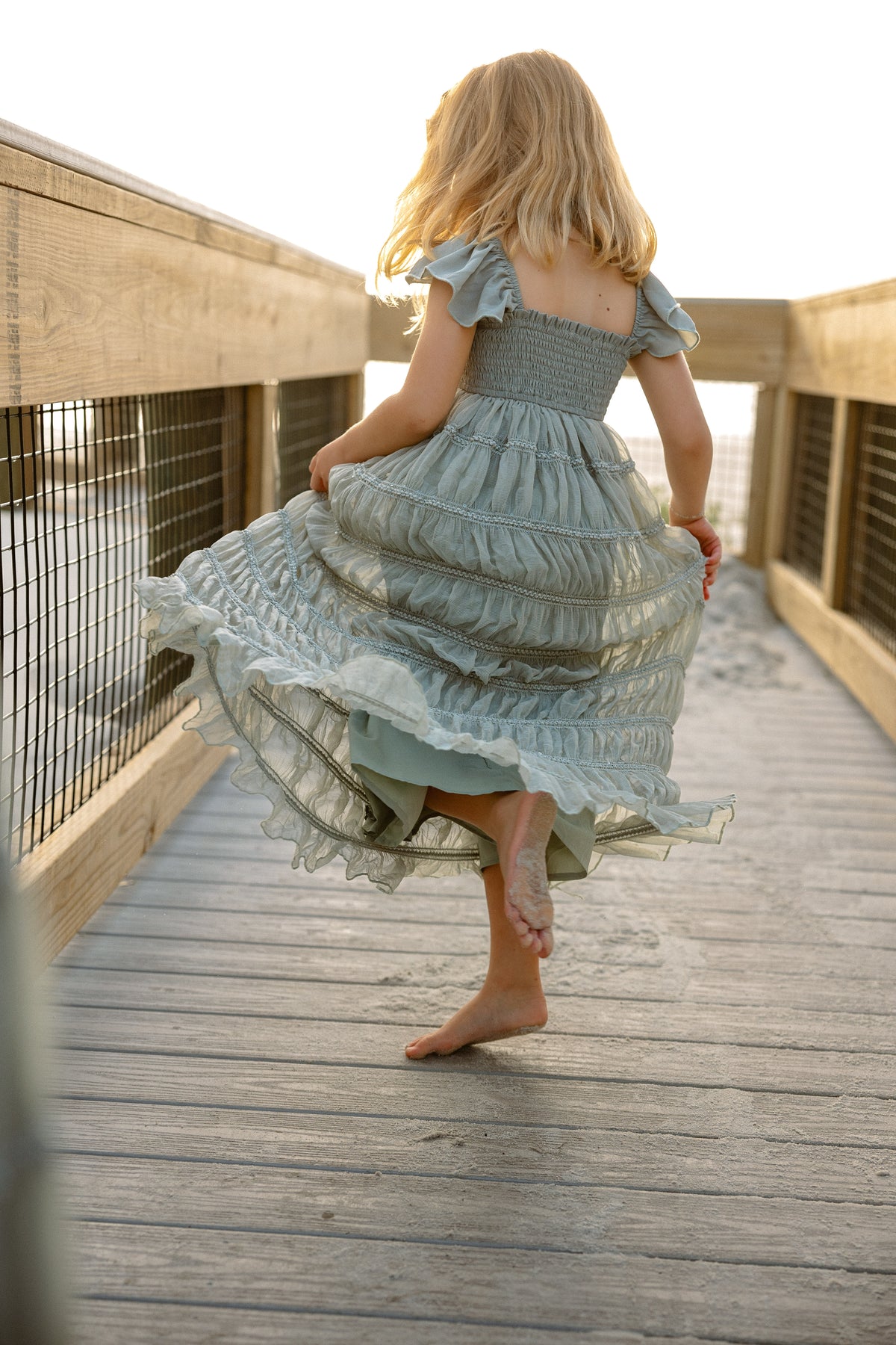 SS Girl's Dress Marabella Dress (sage chiffon)