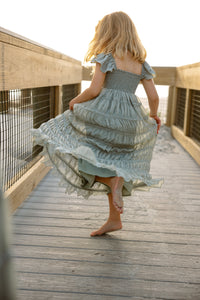 SS Girl's Dress Marabella Dress (sage chiffon)