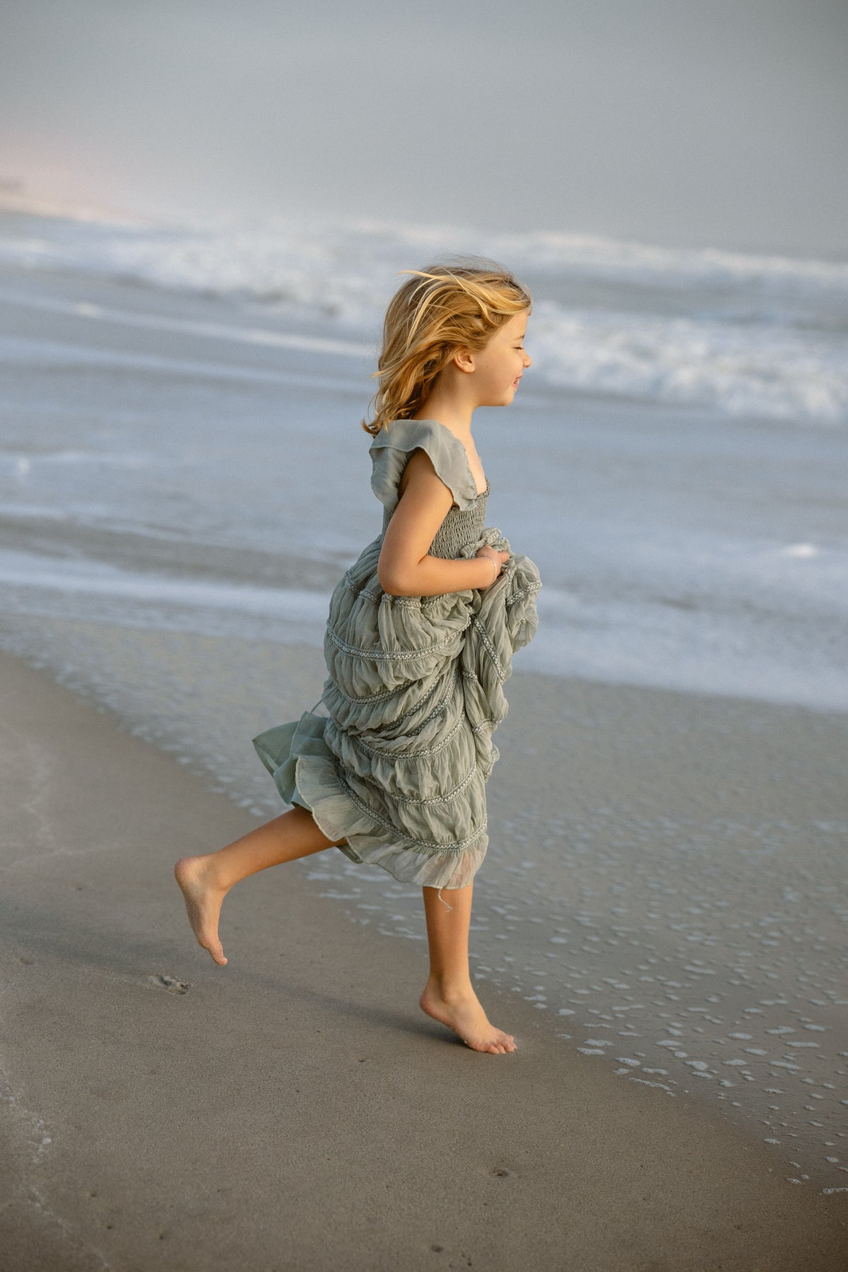 SS Girl's Dress Marabella Dress (sage chiffon)