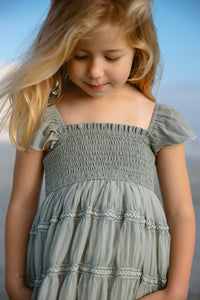 SS Girl's Dress Marabella Dress (sage chiffon)