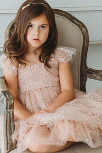 SS Girl's Dress Juliet Dress (sequin pink tulle)