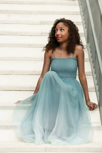 SS Women's Dress Women's Isa Maxi (blue ombre tulle)