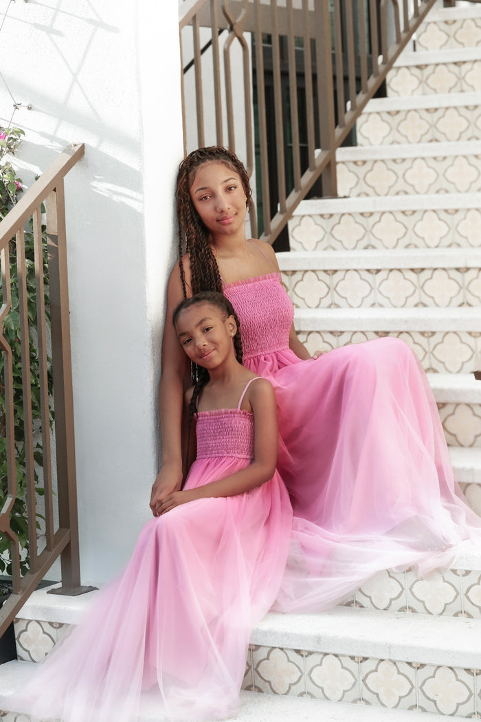 SS Women's Dress Women's Isa Maxi (pink ombré tulle)