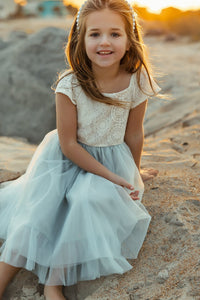 SS Girl's Dress Aria Dress (airy blue tulle)