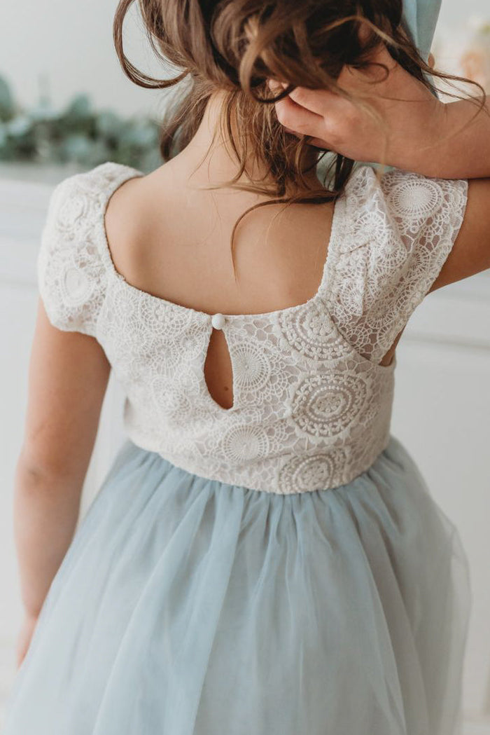 SS Girl's Dress Aria Dress (airy blue tulle)