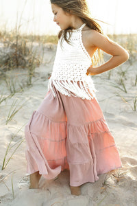 SS Girl's Bottoms Bella Maxi Pants (peony muslin)