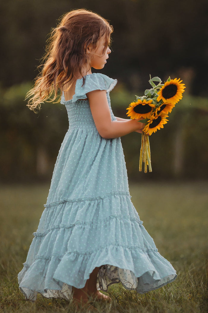 SS Girl's Dress Marabella Dress (blue swiss dot)
