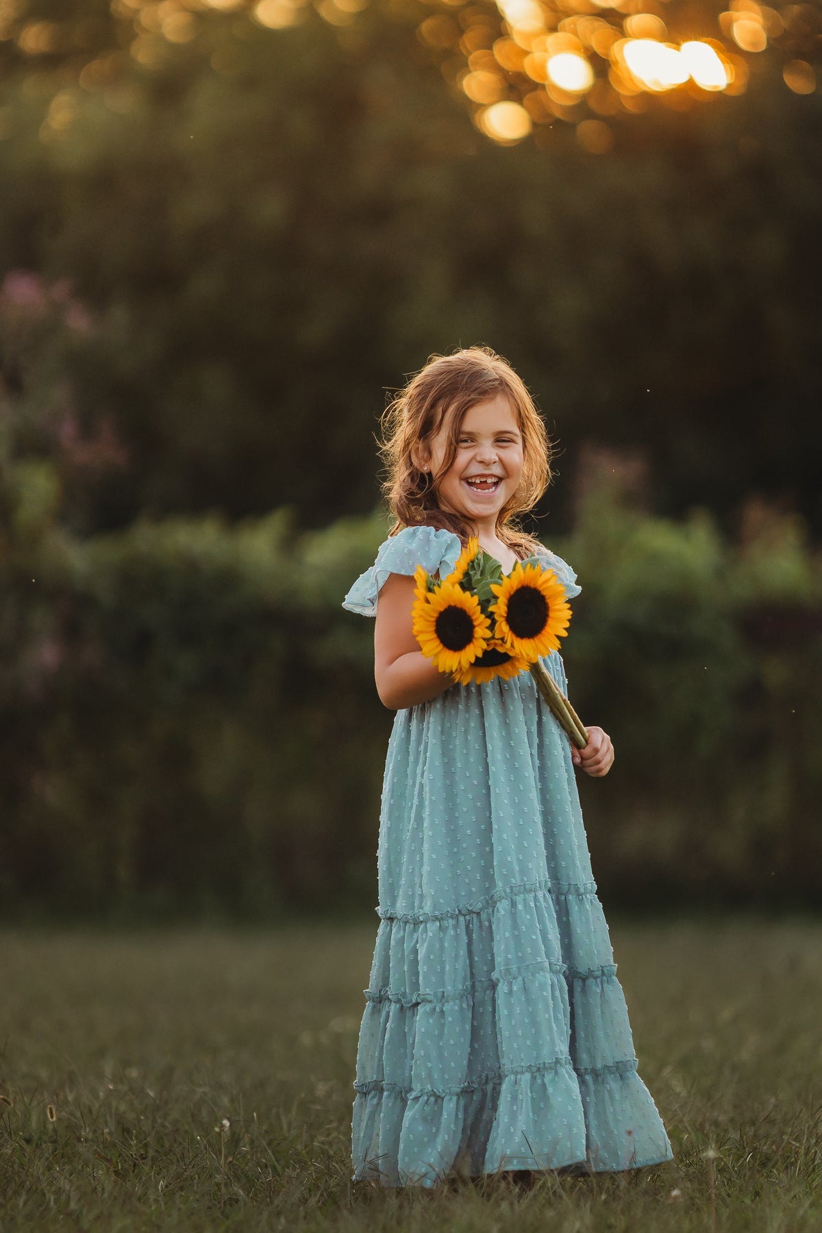 SS Girl's Dress Marabella Dress (blue swiss dot)