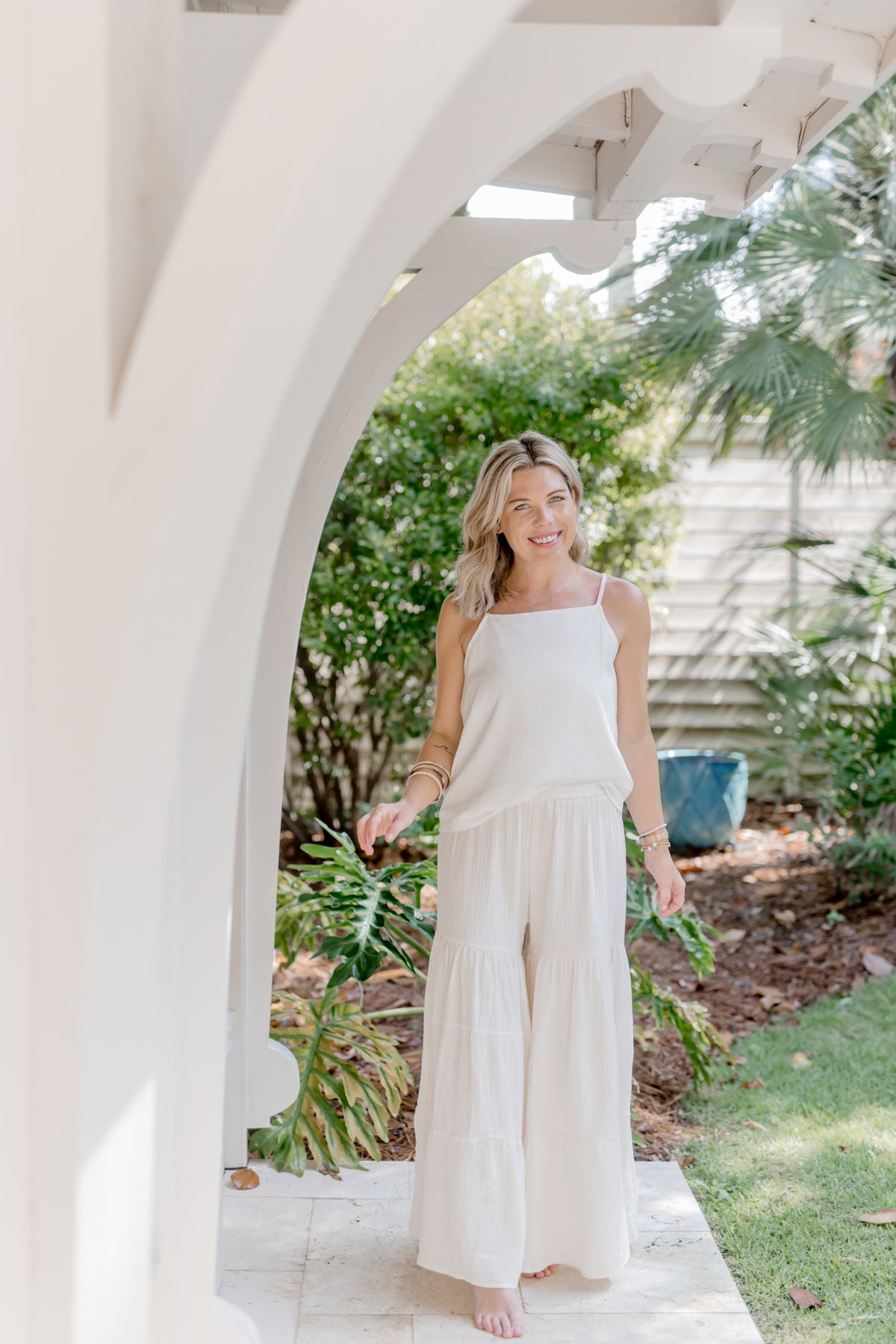 SS Women's Bottoms Women's Bella Maxi Pants (soft white linen)