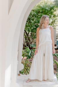 SS Women's Bottoms Women's Bella Maxi Pants (soft white linen)