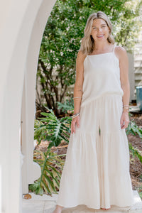 SS Women's Bottoms Women's Bella Maxi Pants (soft white linen)