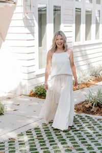 SS Women's Bottoms Women's Bella Maxi Pants (soft white linen)
