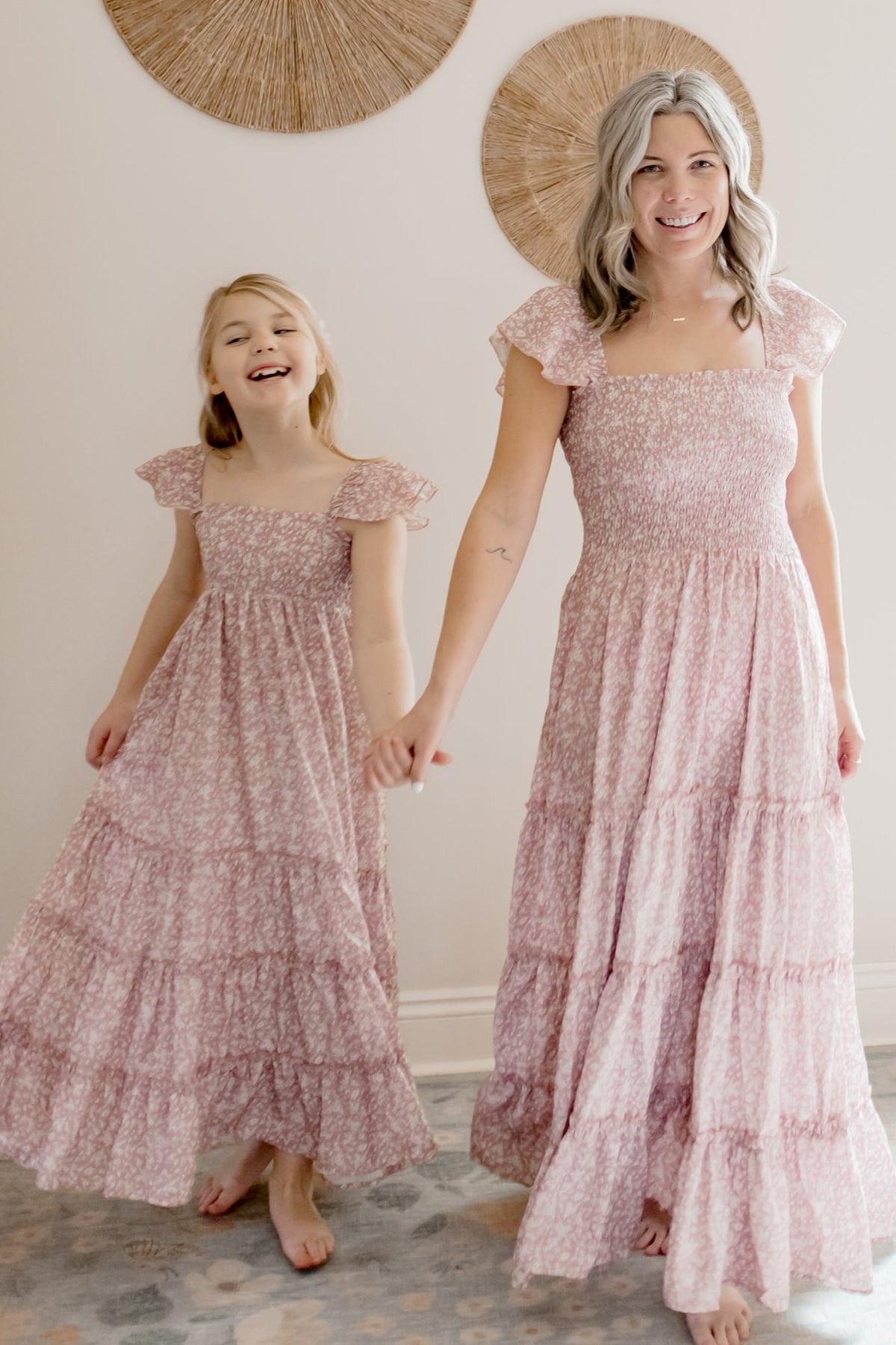SS Girl's Dress Marabella Dress (dusty pink floral)