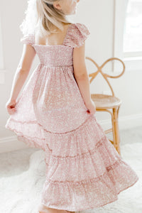 SS Girl's Dress Marabella Dress (dusty pink floral)