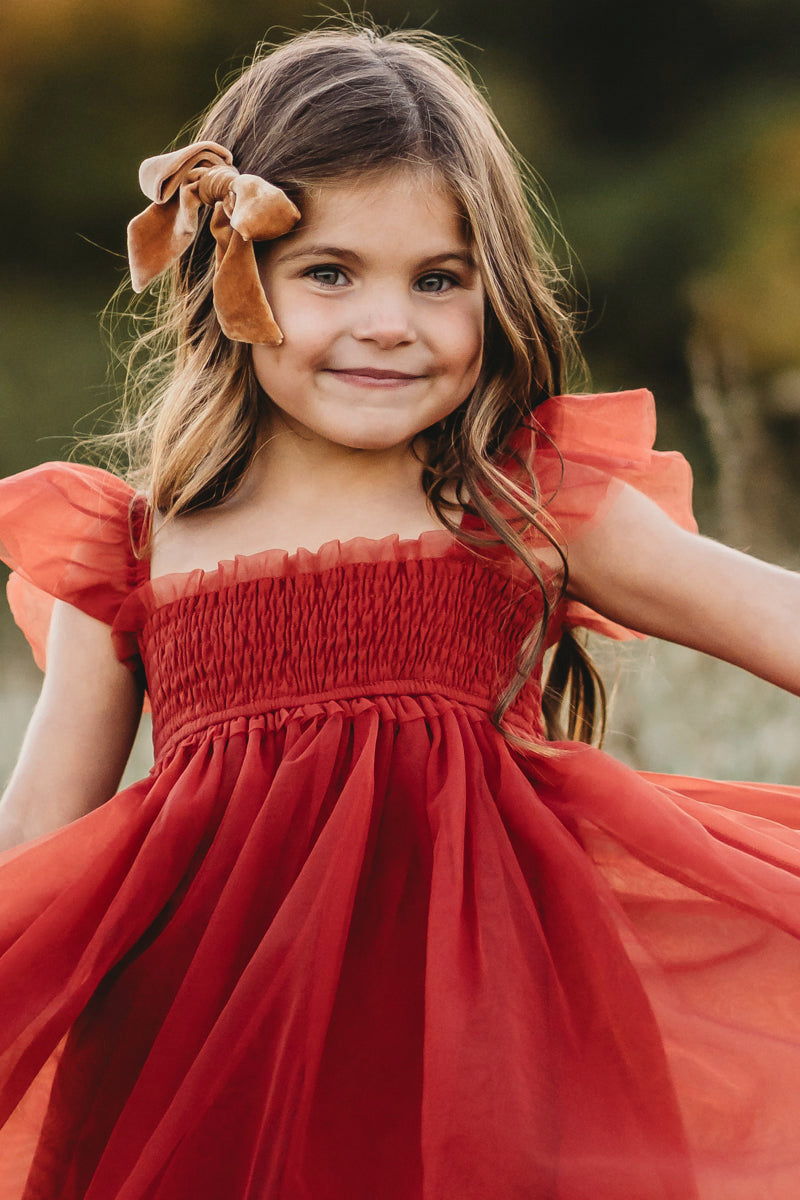 SS Girl's Dress Juliet Dress (venetian red tulle)