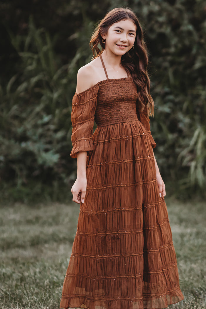 SS Women's Dress Women's Pippa Maxi (mocha chiffon)