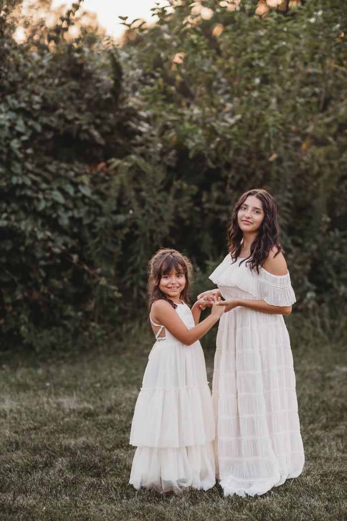 SS Girl's Dress Elise Dress (natural chiffon)