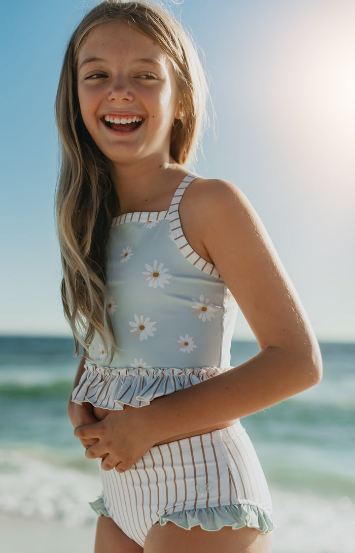 LB Girl's Swim Tankini Set (daisy) FINAL SALE