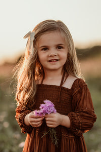 SS Girl's Dress Pippa Maxi (mocha chiffon)