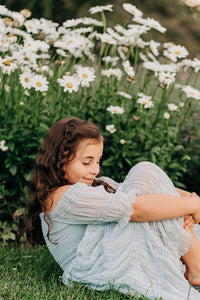 SS Girl's Dress Karina Dress (blue chiffon)