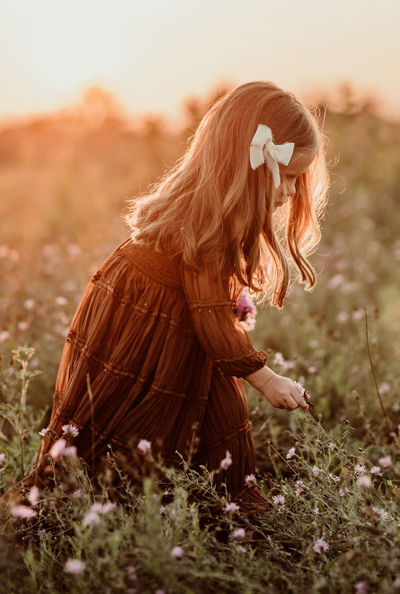 SS Girl's Dress Pippa Maxi (mocha chiffon)