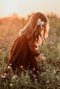 SS Girl's Dress Pippa Maxi (mocha chiffon)