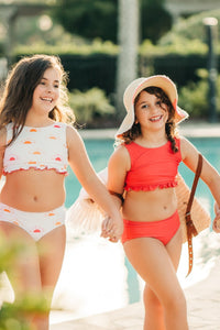 LB Girl's Swim Scoopback Set (spice sun) FINAL SALE
