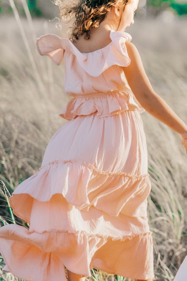 SS Girl's Top Nila Top (vibrant coral) FINAL SALE