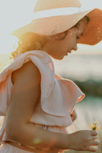 SS Girl's Top Nila Top (vibrant coral) FINAL SALE