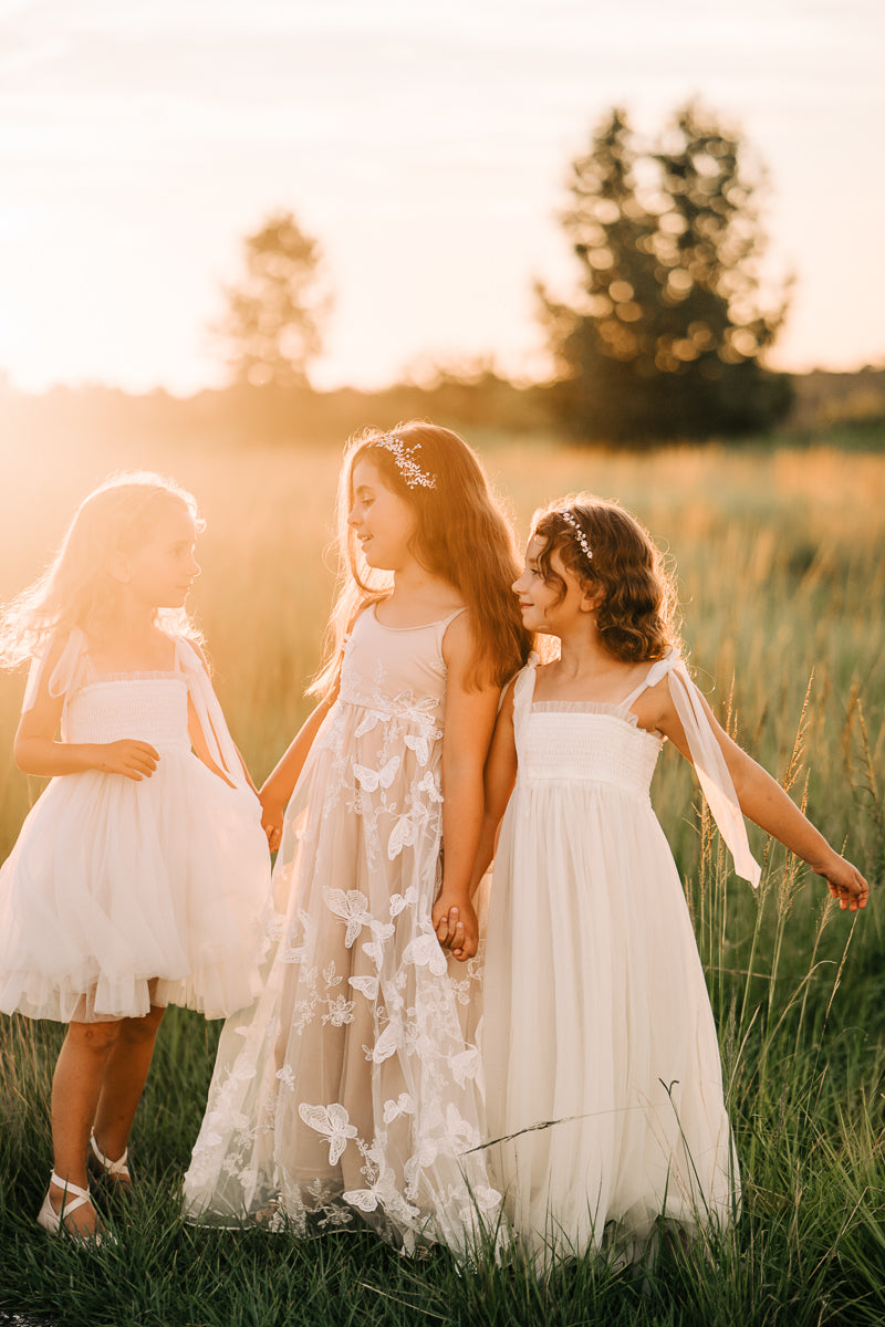 SS Girl's Dress Isa Dress (antique ivory tulle)