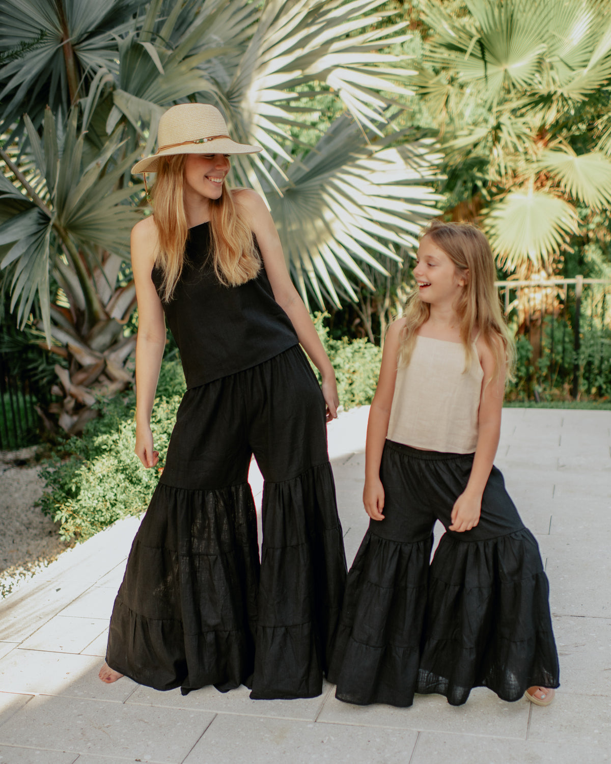 SS Women's Bottoms Women's Bella Maxi Pants (black soft linen) FINAL SALE