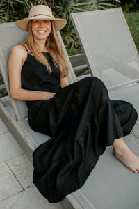 SS Women's Top Women's Cassie Top (black soft linen)