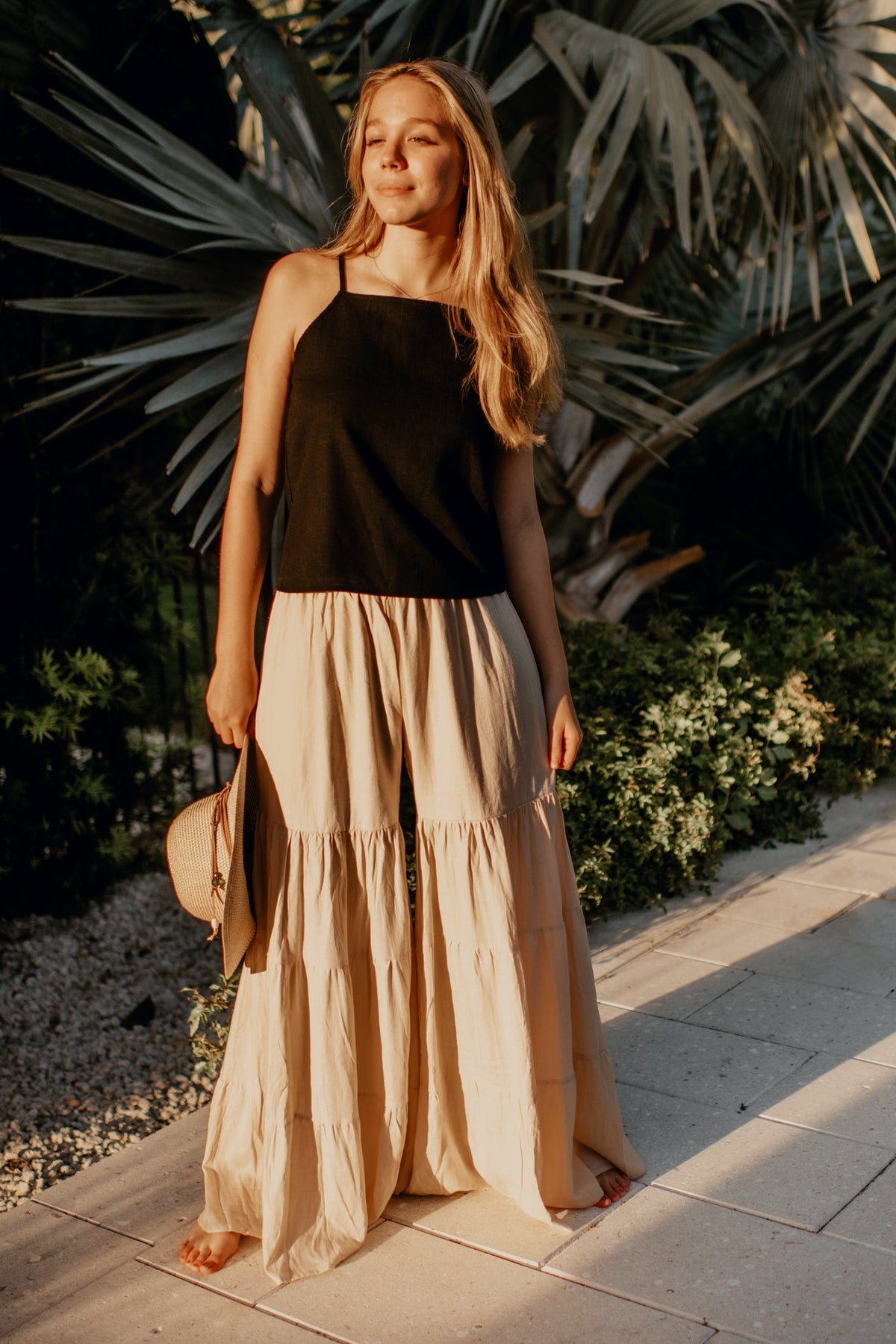 SS Women's Top Women's Cassie Top (black soft linen)