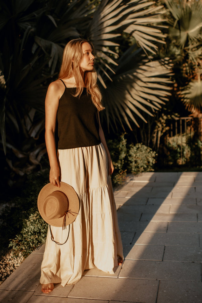 SS Women's Top Women's Cassie Top (black soft linen)