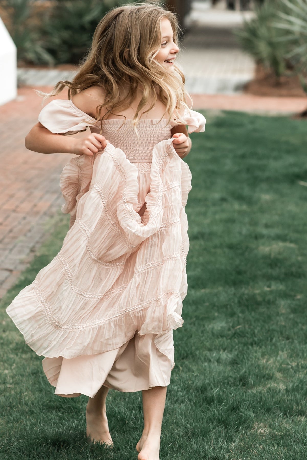 SS Girl's Dress Marabella Dress (soft pink chiffon)