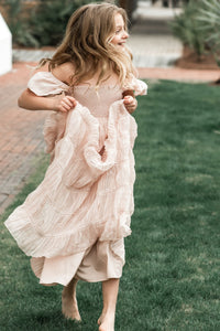 SS Girl's Dress Marabella Dress (soft pink chiffon)