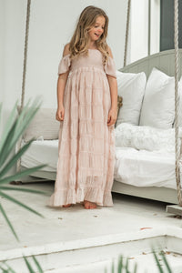SS Girl's Dress Marabella Dress (soft pink chiffon)