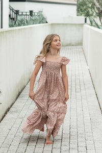 SS Girl's Dress Marabella Dress (dusty pink floral)