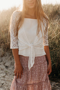 SS Women's Top Women's Hadley Cardigan (light ivory) FINAL SALE