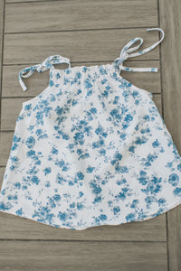 SS Girl's Top Kiera Top (sapphire floral) FINAL SALE