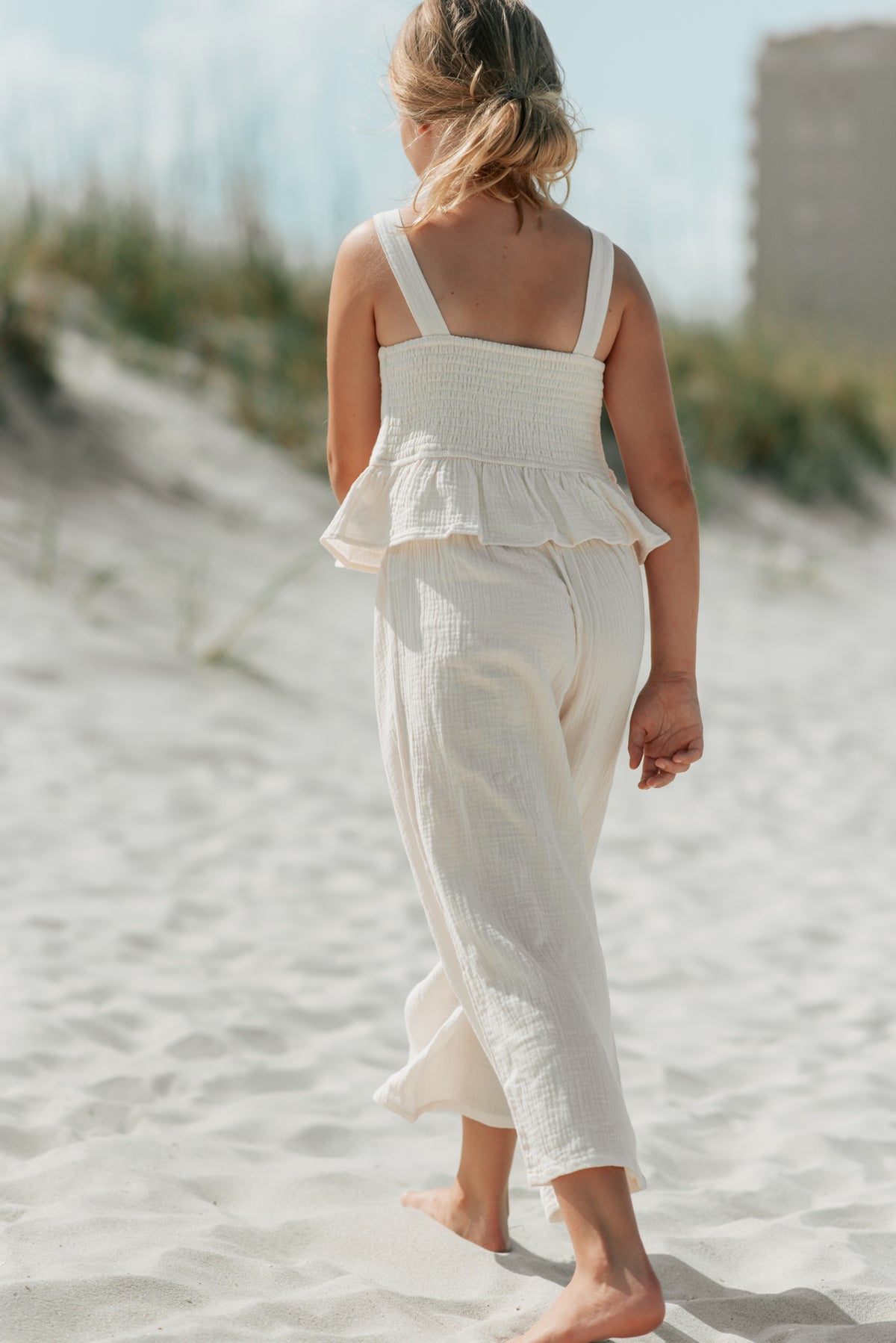 SS Girl's Bottoms Sadie Pants (light ivory muslin) FINAL SALE