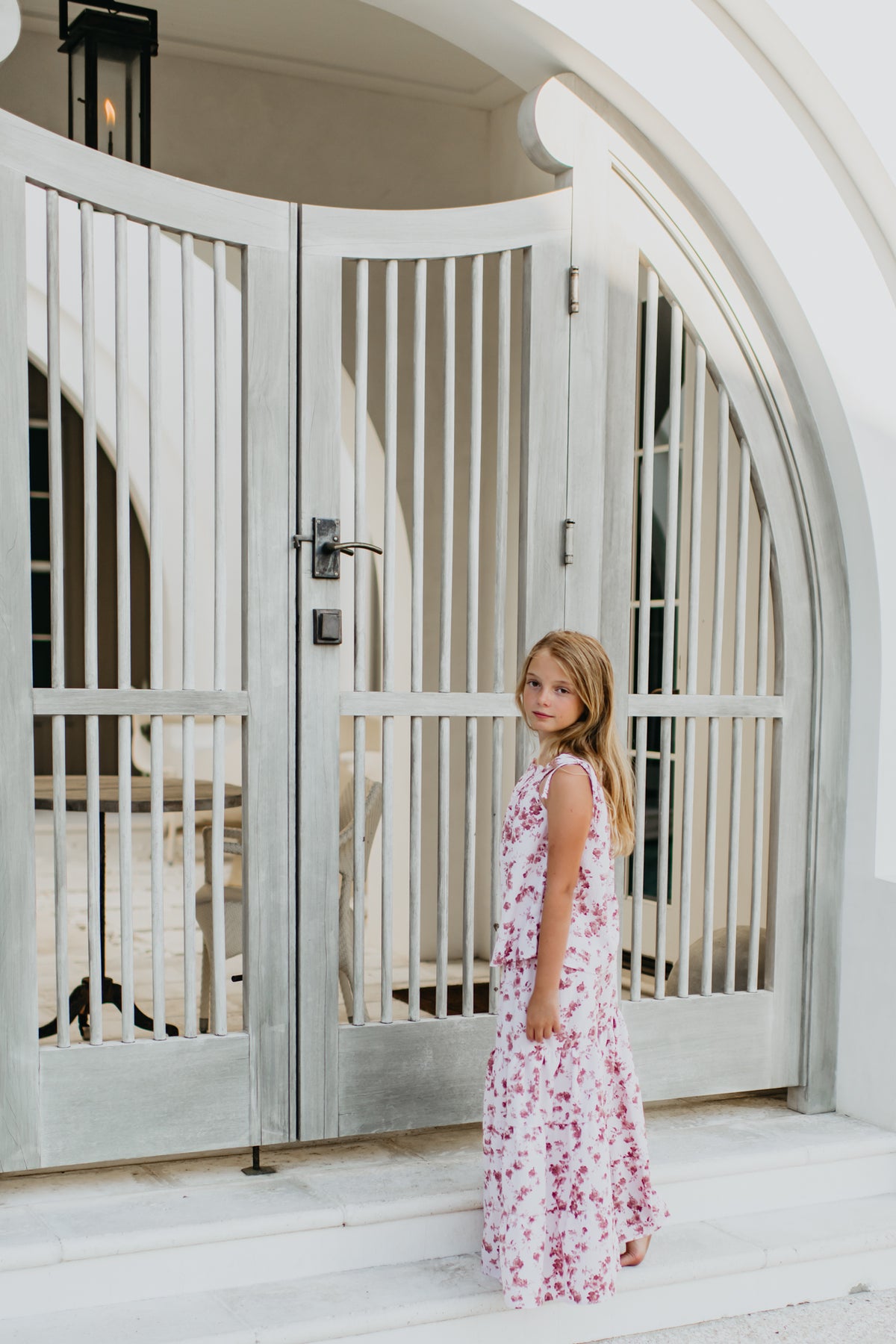 SS Girl's Top Kiera Top (ruby floral) FINAL SALE