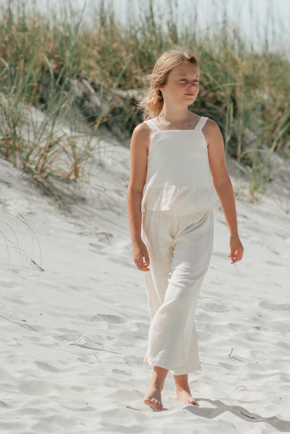 SS Girl's Bottoms Sadie Pants (light ivory muslin) FINAL SALE