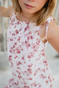 SS Girl's Top Kiera Top (ruby floral) FINAL SALE