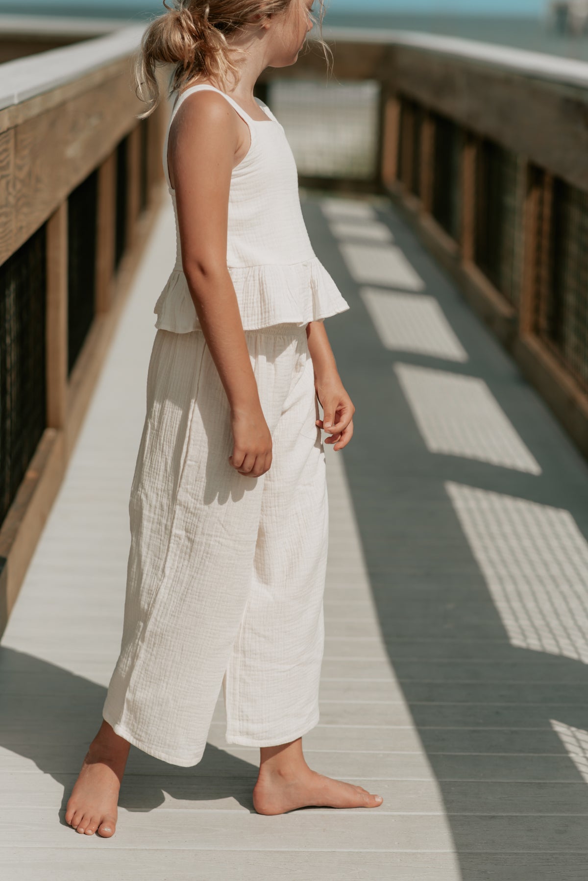 SS Girl's Bottoms Sadie Pants (light ivory muslin) FINAL SALE