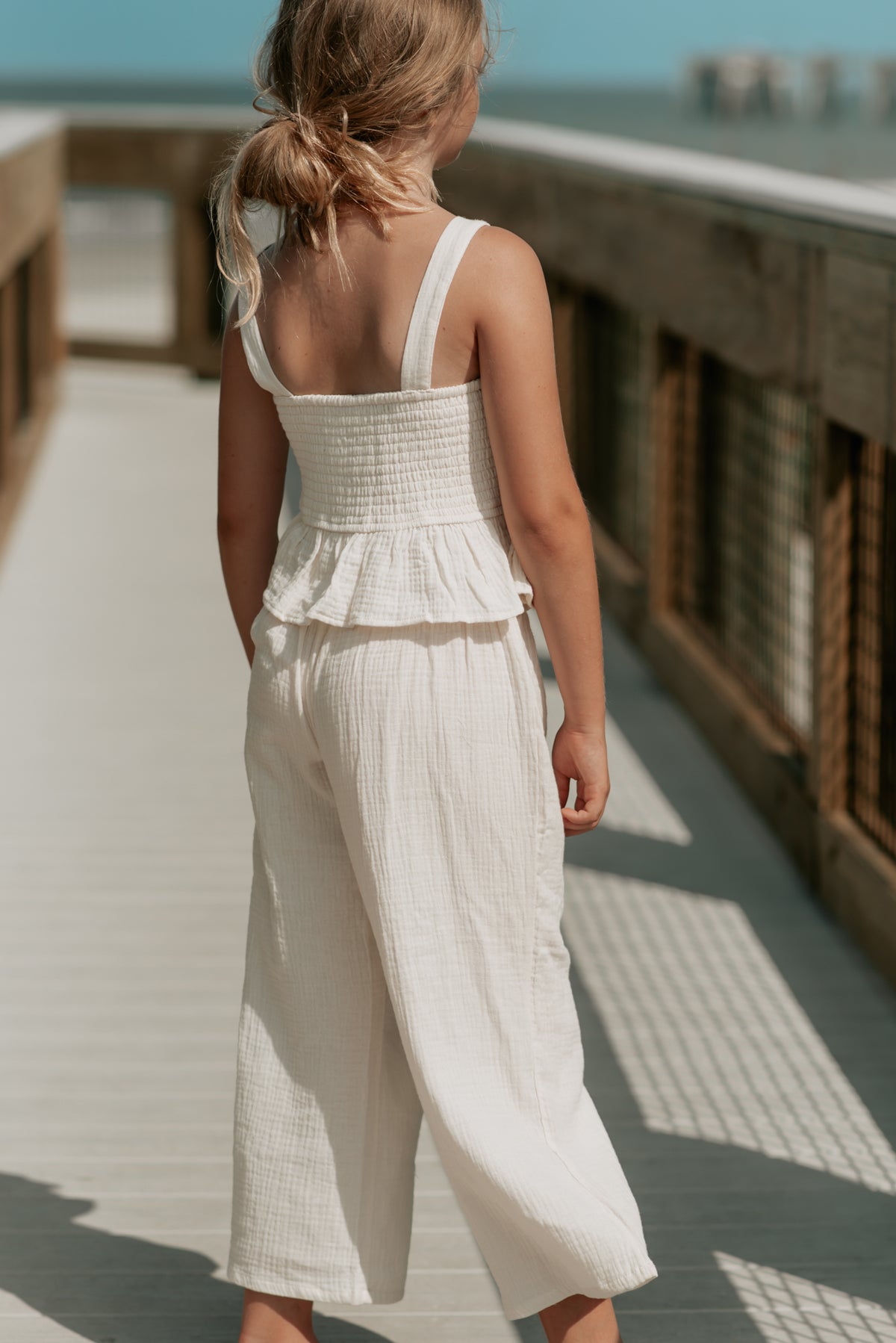 SS Girl's Bottoms Sadie Pants (light ivory muslin) FINAL SALE
