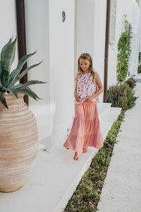 SS Girl's Top Kiera Top (ruby floral) FINAL SALE