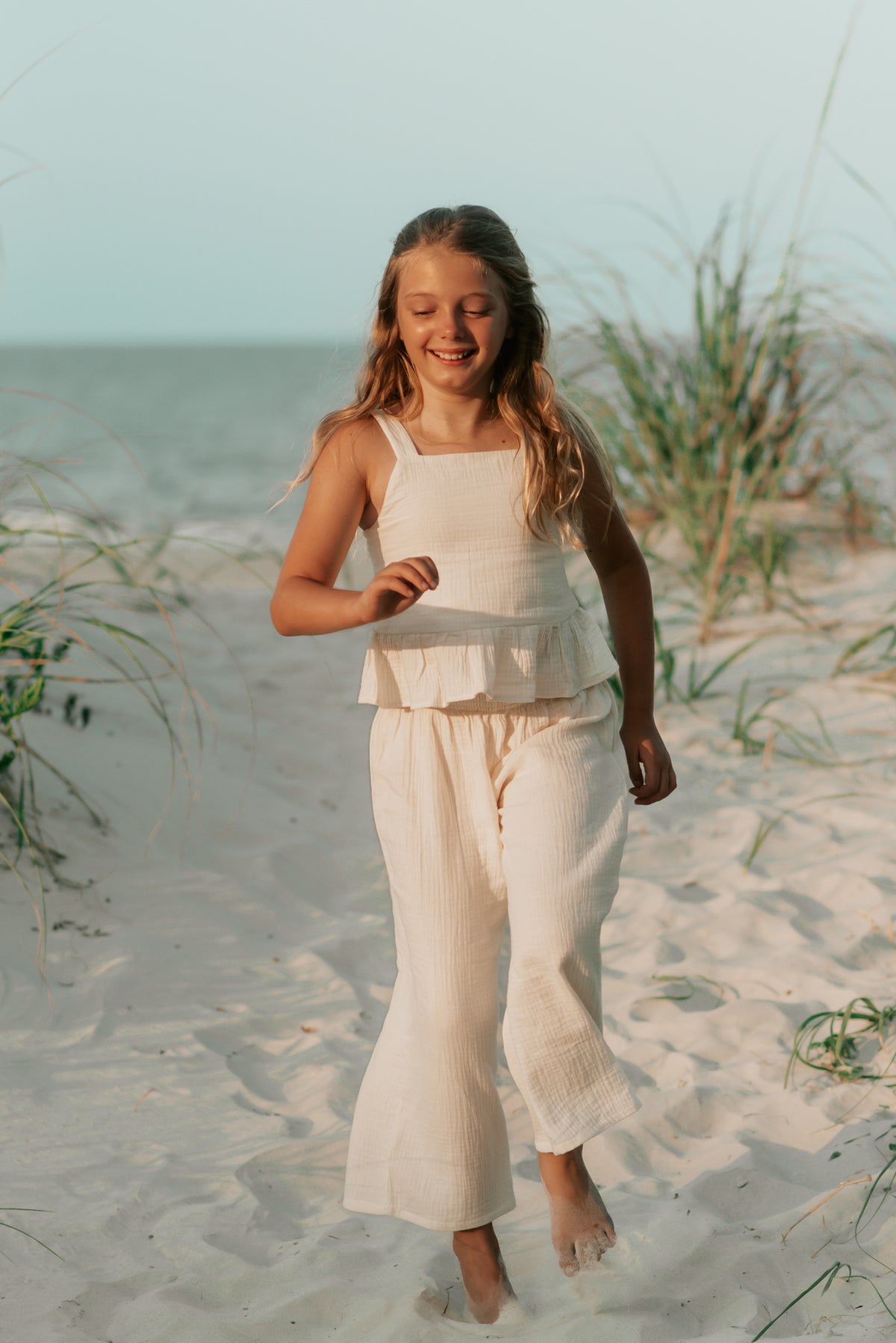 SS Girl's Bottoms Sadie Pants (light ivory muslin) FINAL SALE