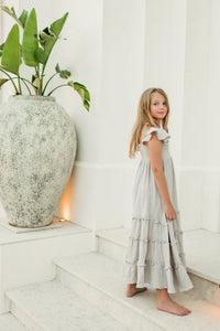 SS Girl's Dress Marabella Dress (soft gray muslin) SALE