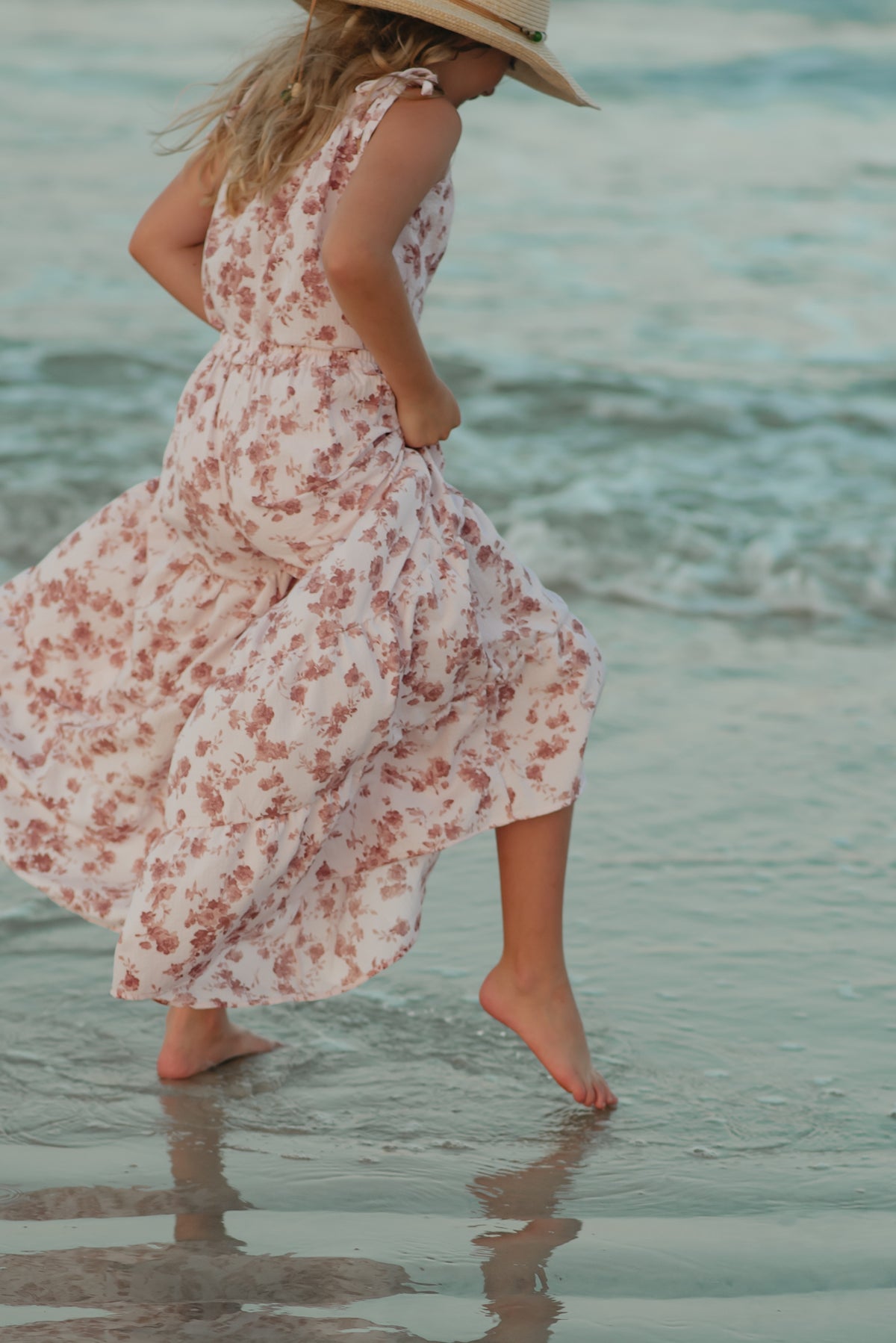 SS Girl's Top Kiera Top (ruby floral) FINAL SALE